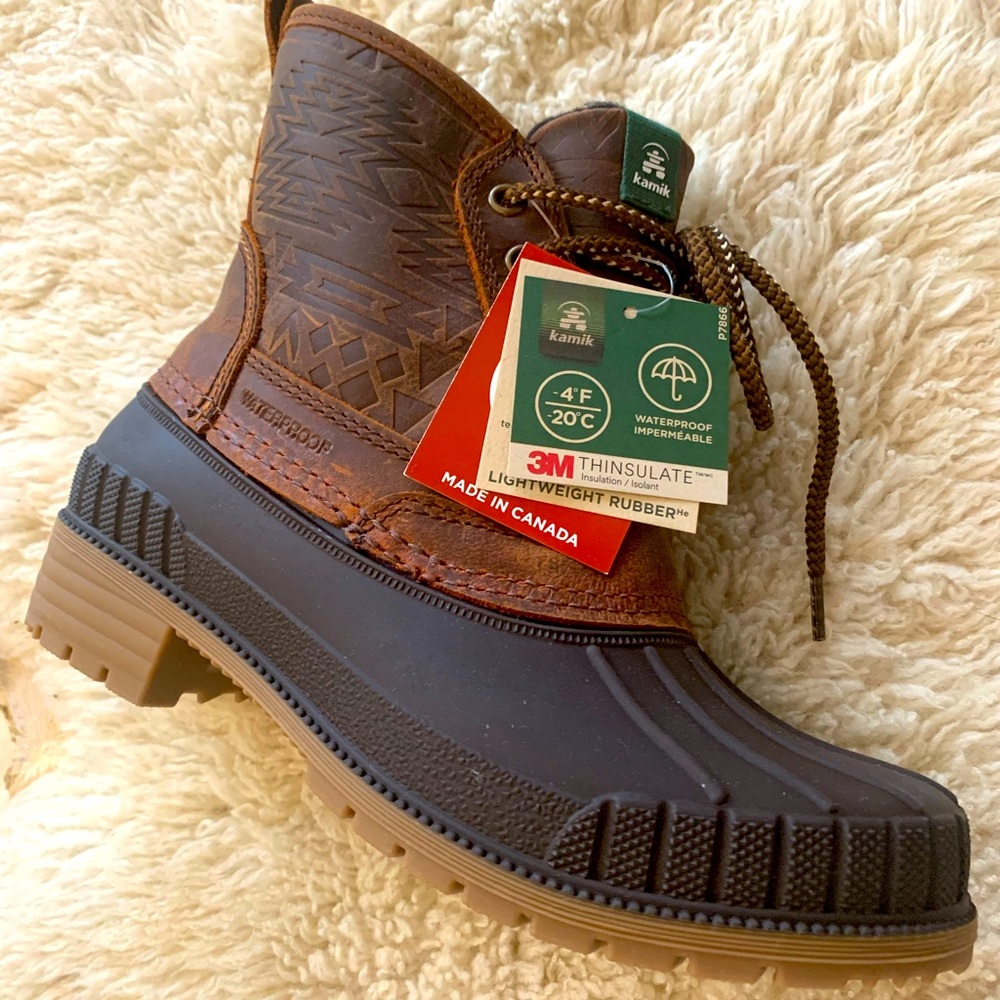 Kamik Sienna H Mid Duck Boots, Cognac, Size 6